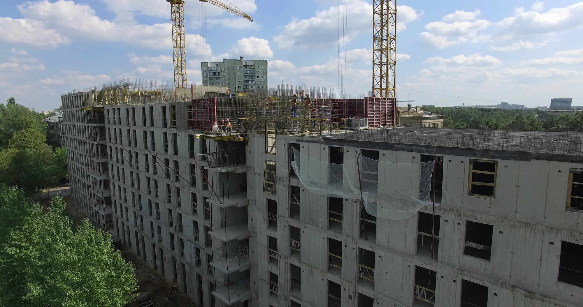 A vertical inspection of a half built multi storey building A vertical inspection of a half built multi storey building